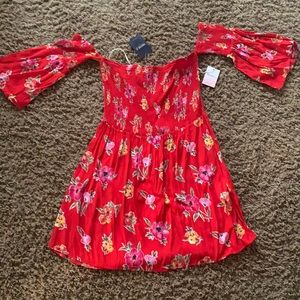 Smocked floral mini